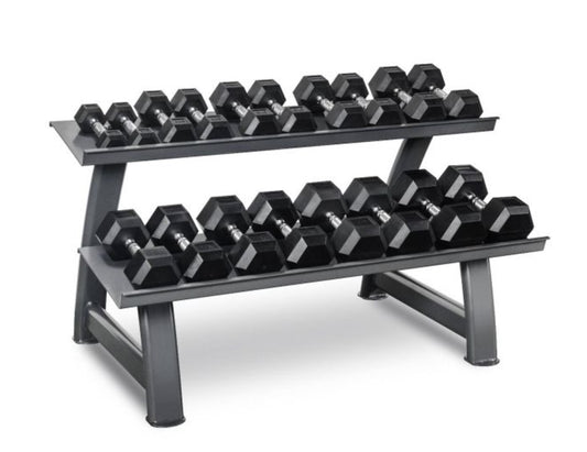 Hexagonal Hantelset 2-20 kg + Rack TH20