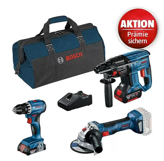 Bosch Professional AMPShare 18V Maschinen-Set 3 Tool Kit